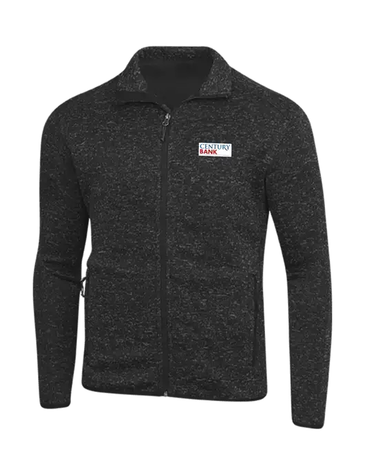 Black Heather Sweater Fleece Jacket w/ Liberty Logo